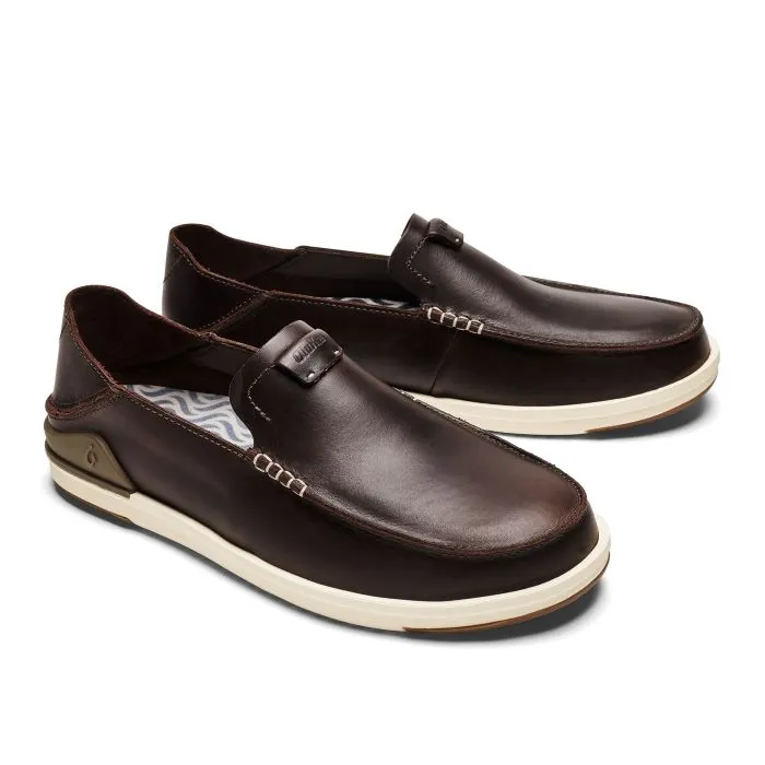 Mens Olukai Kakaha in Dark Java/Dark Java Foam Lining Standing Workers Road Long