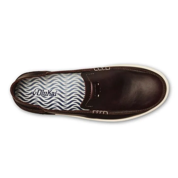 Heel Stabilizer Soft Land Mens Olukai Kakaha in Dark Java/Dark Java