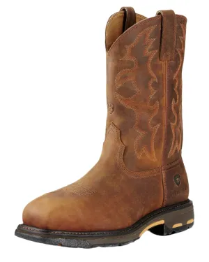 Ariat Mens WorkHog Wide Square Toe Steel Toe Work Boots Firm Lock