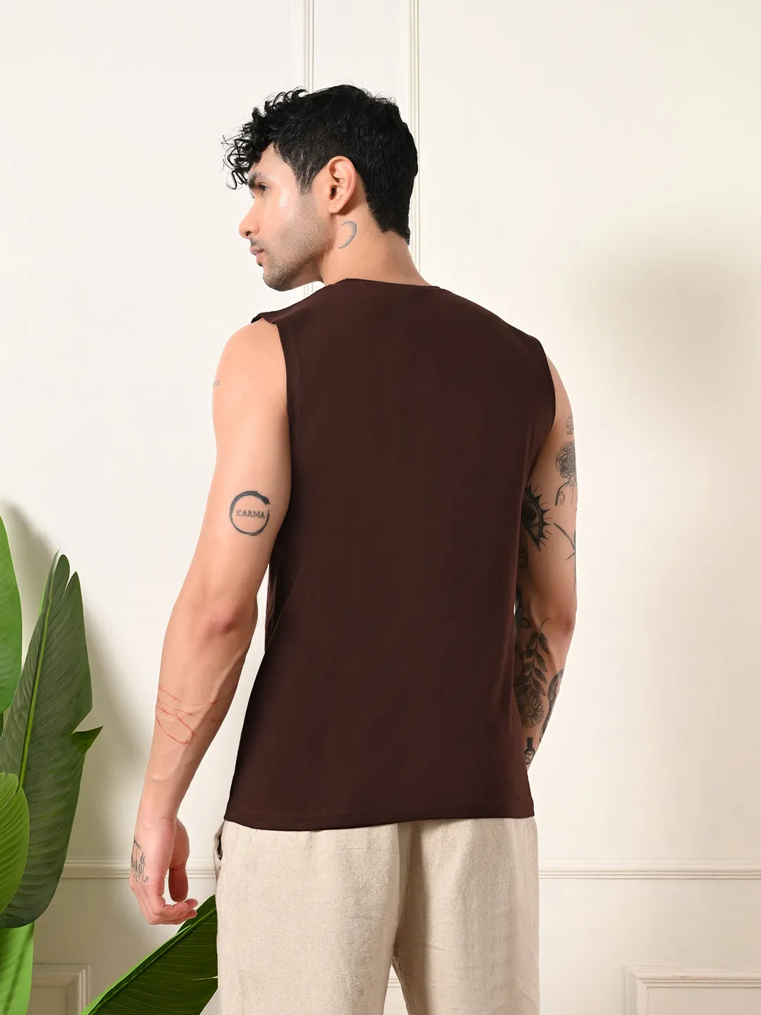 Easy-wear Absolute Cotton Sando ?C Coffee Elite Core ThermalRegulatingFabric