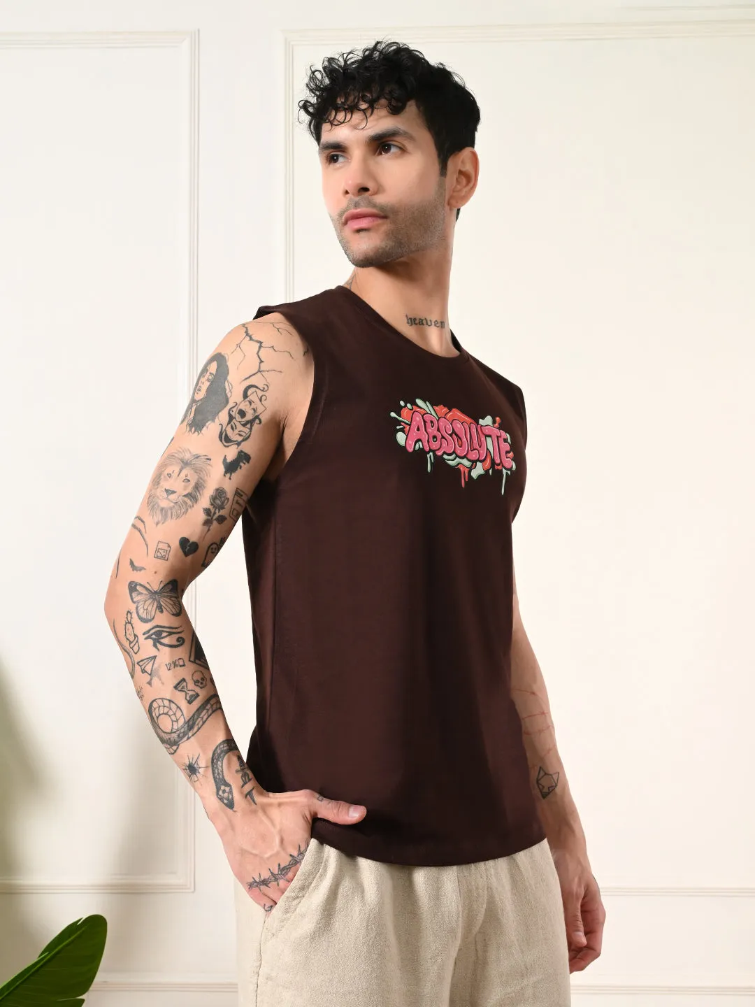 Jewel tone Easy-wear Absolute Cotton Sando ?C Coffee