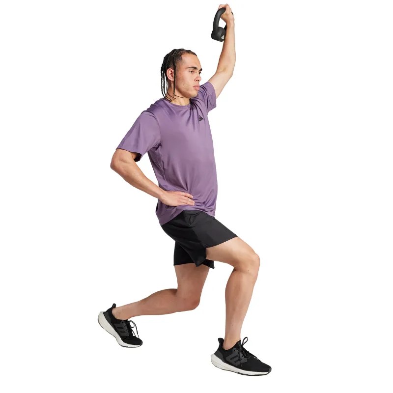 Adidas Purple Train Essentials Stretch Training T-Shirt Casual Essential Wear Basic Top