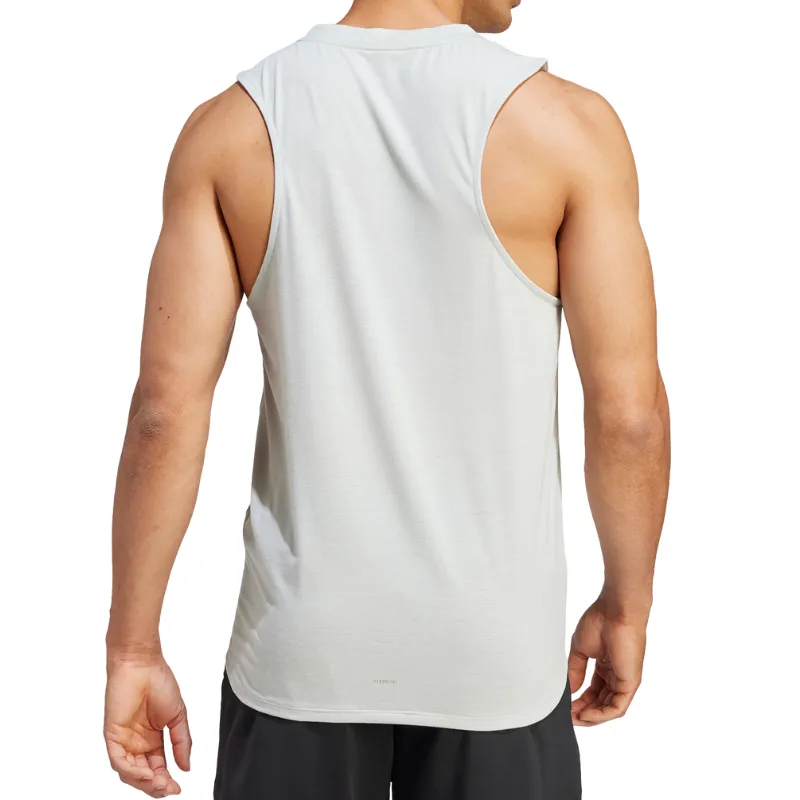 casual and comfortable Street Comfort Adidas Training Workout Tank Men Tennis Top - Grey