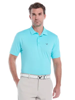 Mens Micro Hex Solid Golf Polo LowProfile Seam Tape Polo Player