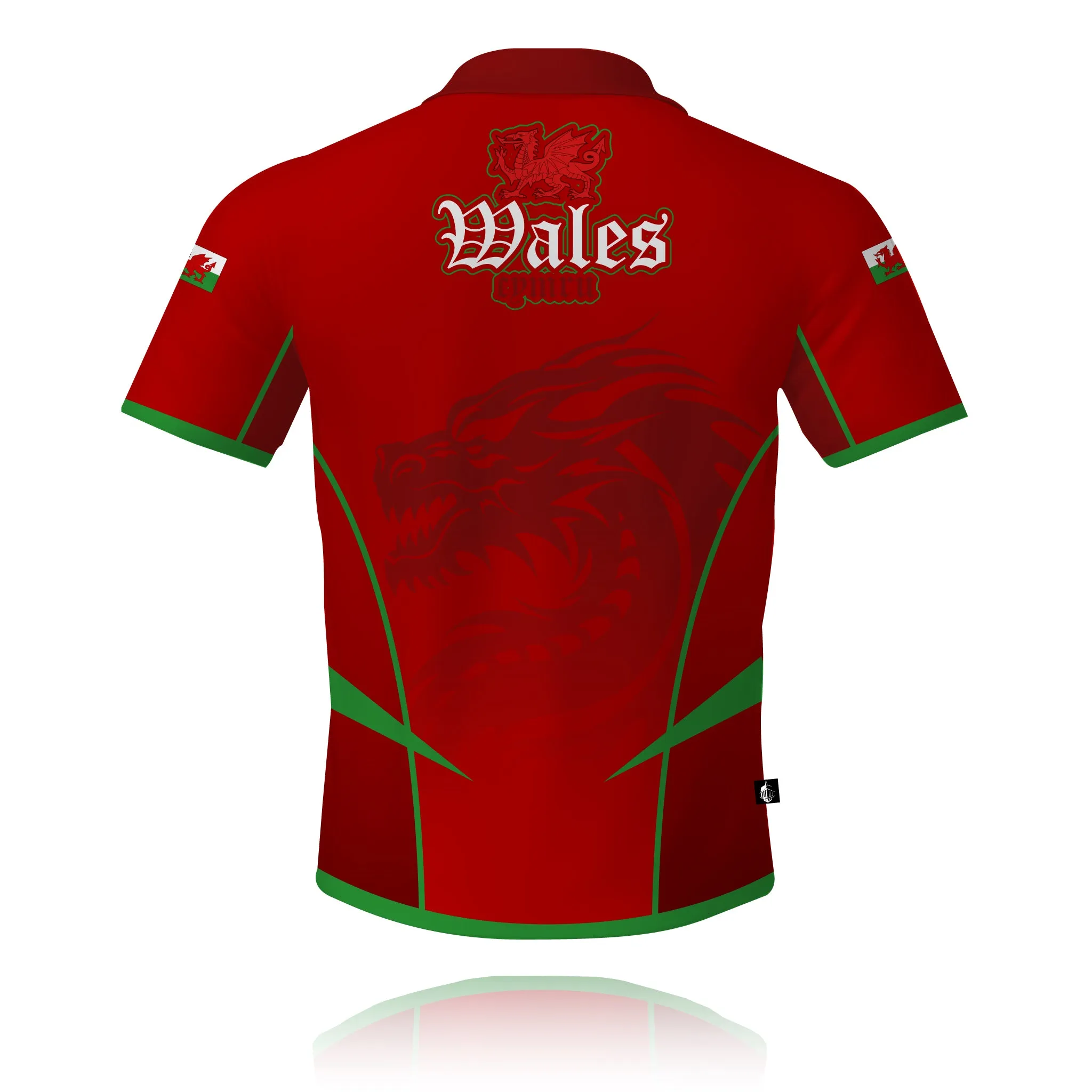 Wales 'Welsh Dragon' - Tech Polo Breathable Weave Breathable Jersey