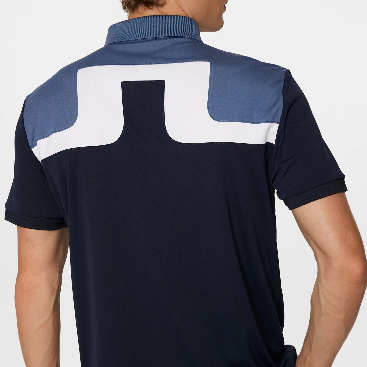 Sustainable Production Certification Stylish Fit J.Lindeberg Jeff Golf Polo Shirt - JL Navy