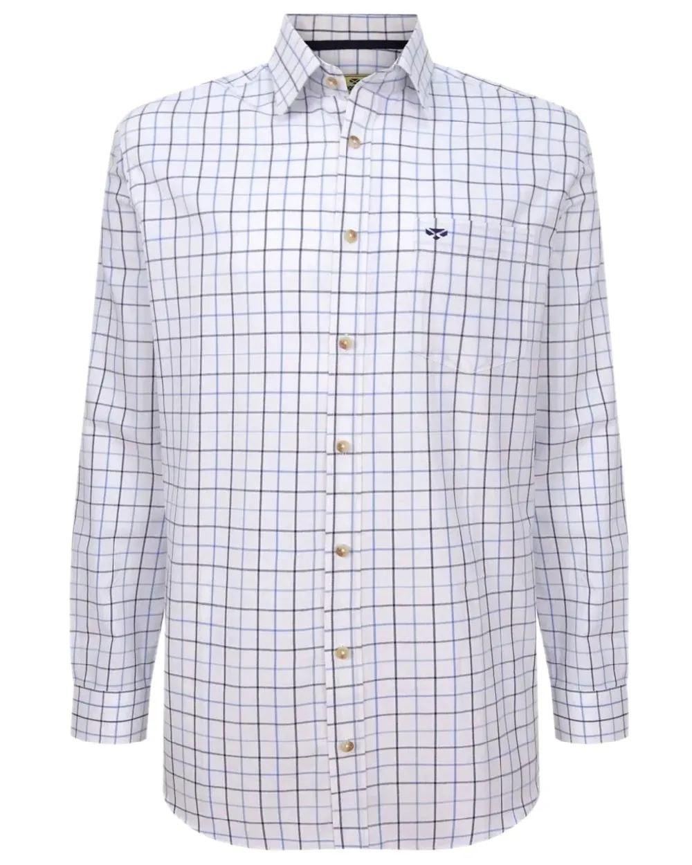 Hoggs of Fife Viscount Premier Tattersall Shirt Quick Dry Construction Adjustable Cuffs
