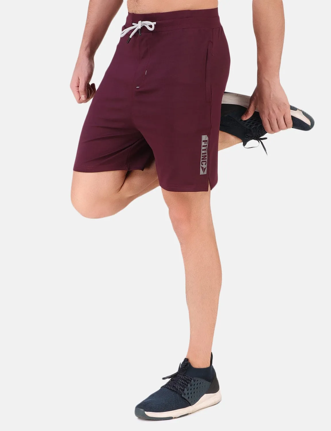 Performance Stretch Workout Shorts - Wine cycling clothing Sun Protection