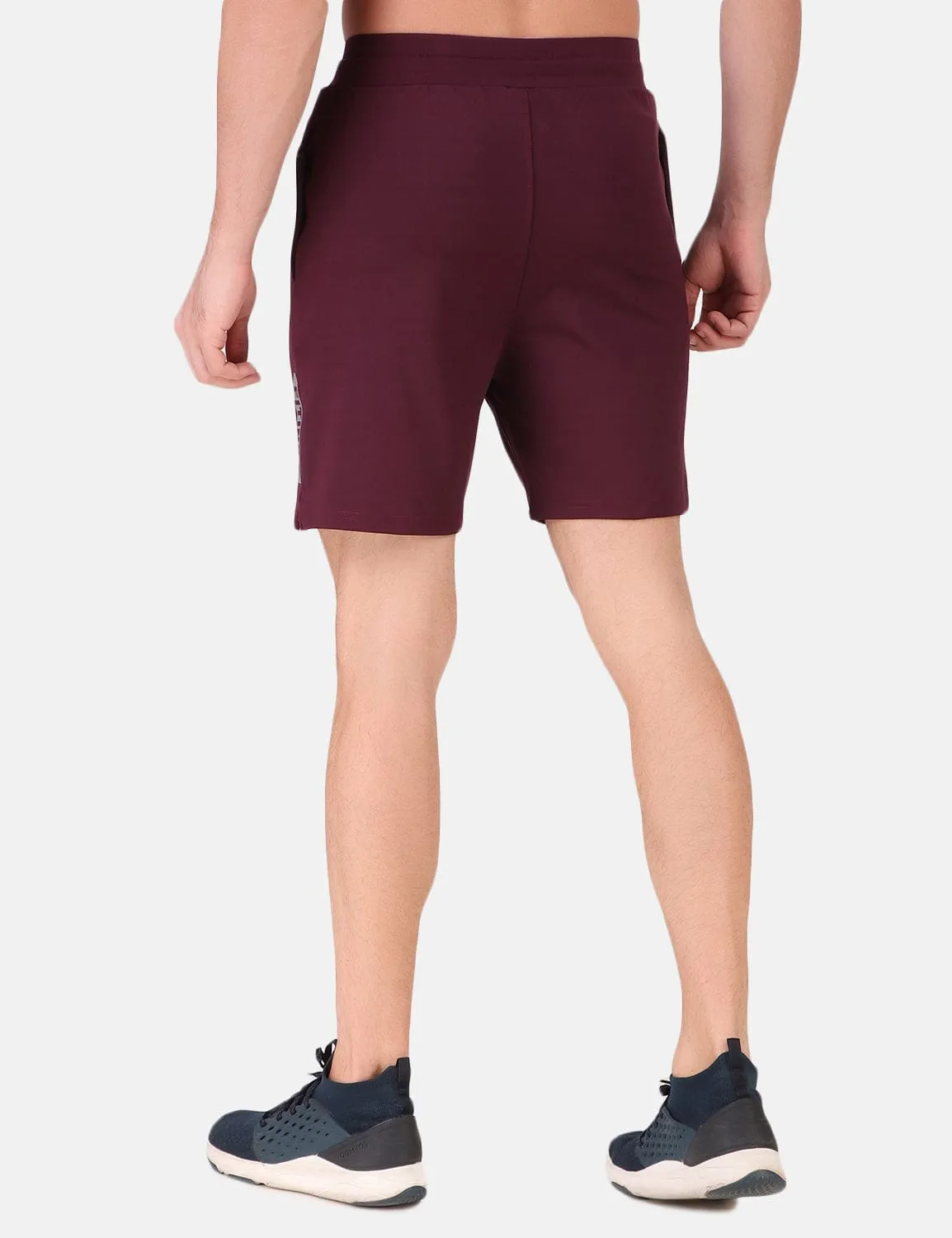 Seamless Edge Design Breezy Stretch Performance Stretch Workout Shorts - Wine