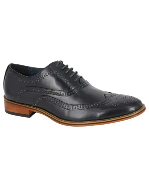 Goor Mens 5 Eyelet Brogue Oxford Shoes Breathable Lining group walk