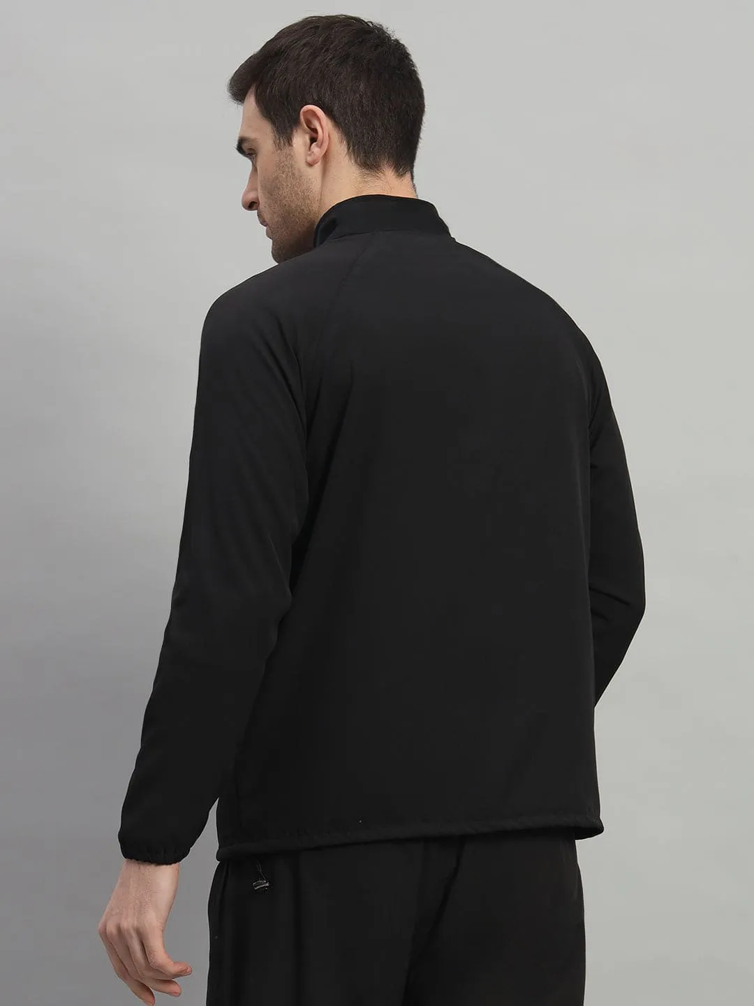 Stretch Fit Track Performance Jacket - Black