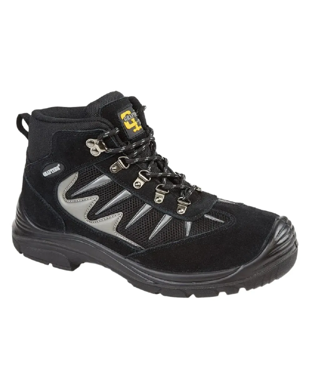Grafters Mens Real Suede Hiker Type Safety Ankle Boots Abrasion Resistant Outsole