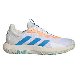 Adidas Performance Sole Match Control Men Tennis Shoes - Cloud White/Pulse Blue/Orbit Grey Perforated Eyelet Design
