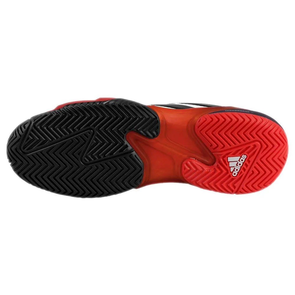 Road Friendly adidas Men's Barricade 13 - Cloud White/Lucid Red