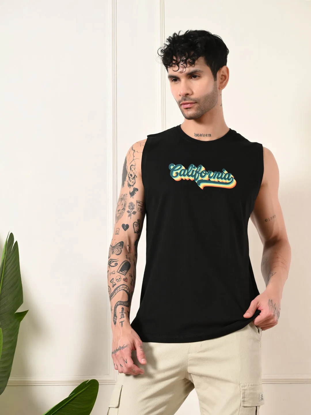 Weather Ready Love Core Easy-Wear California Colorful Cotton Sando ?C Black
