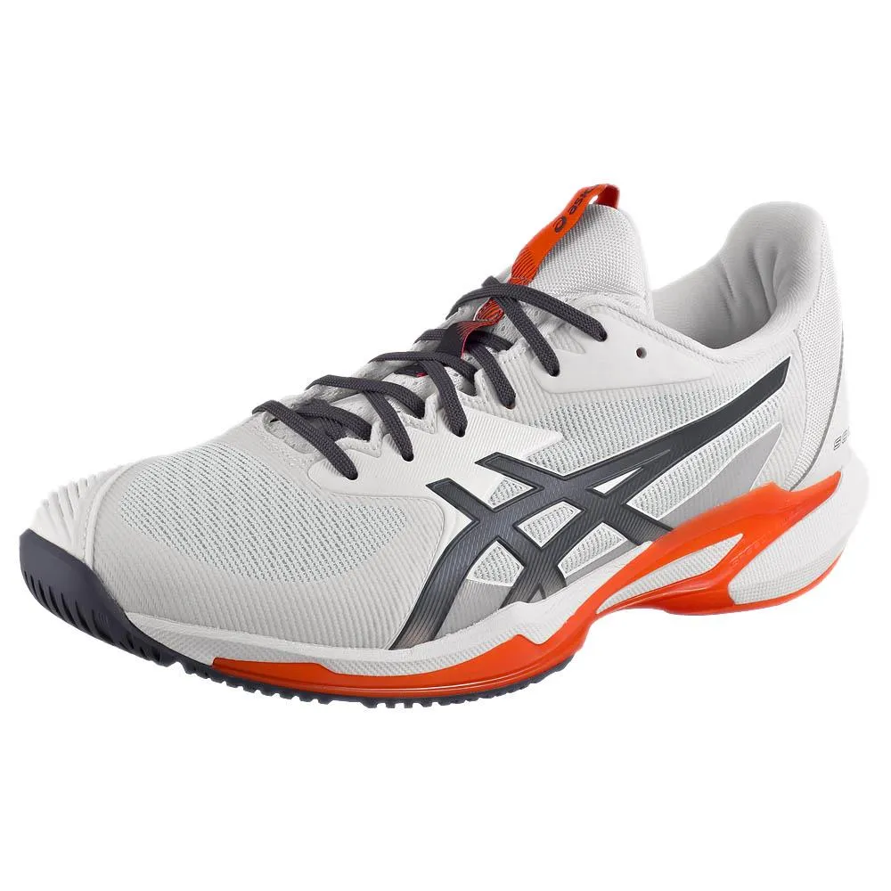 Asics Men's Solution Speed FF 3 - White/Greyish Purple Breathable Material Anti Torsion Plate