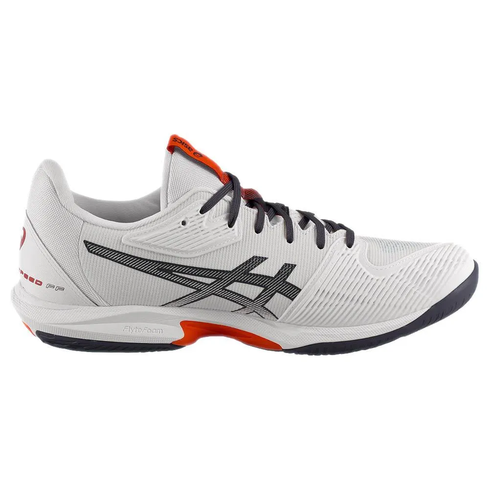 Multi Directional Tread Durable Outsole Asics Men's Solution Speed FF 3 - White/Greyish Purple