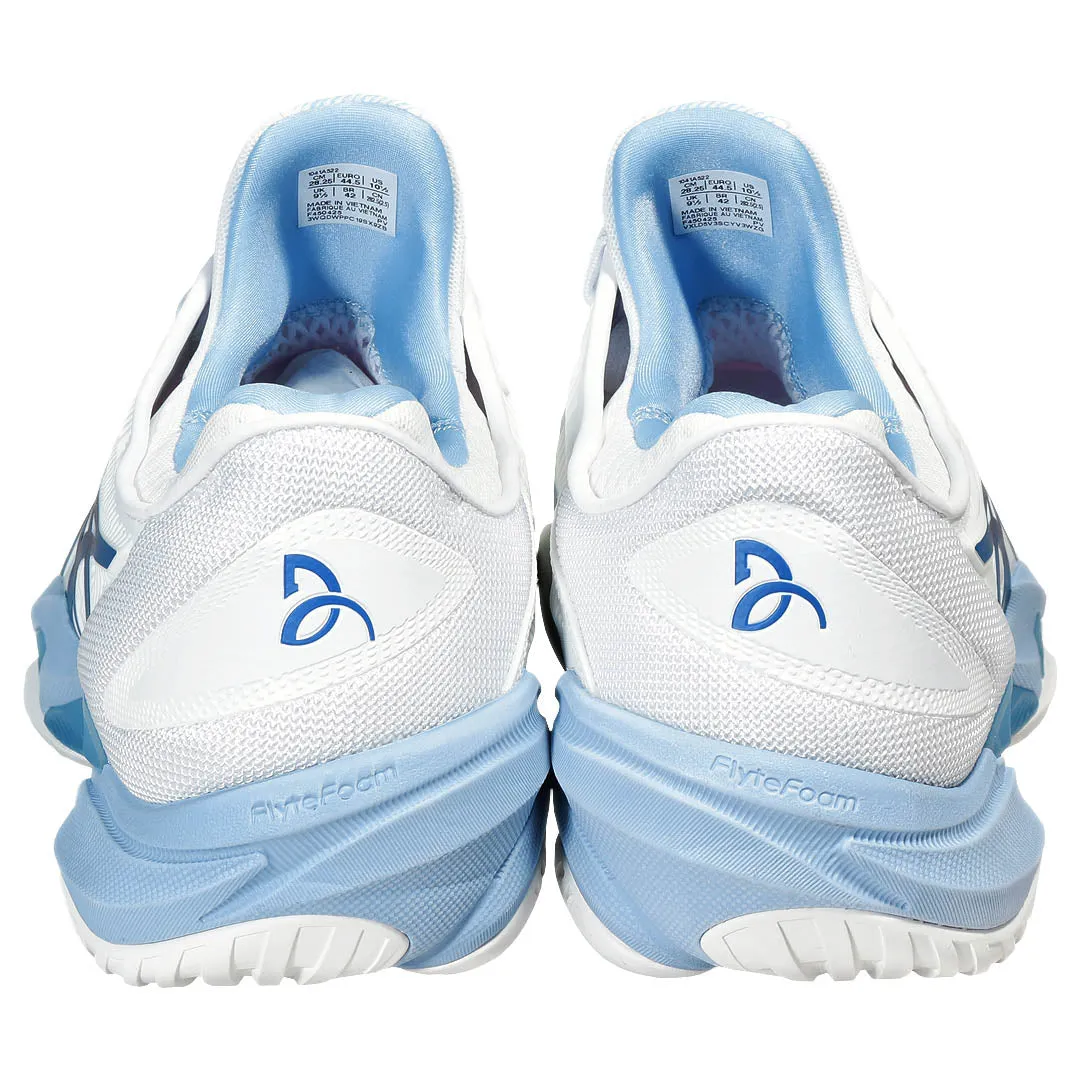 Quick Drying Interior Fitness Edge Asics Men's Court FF 3 Novak - White/Tuna Blue