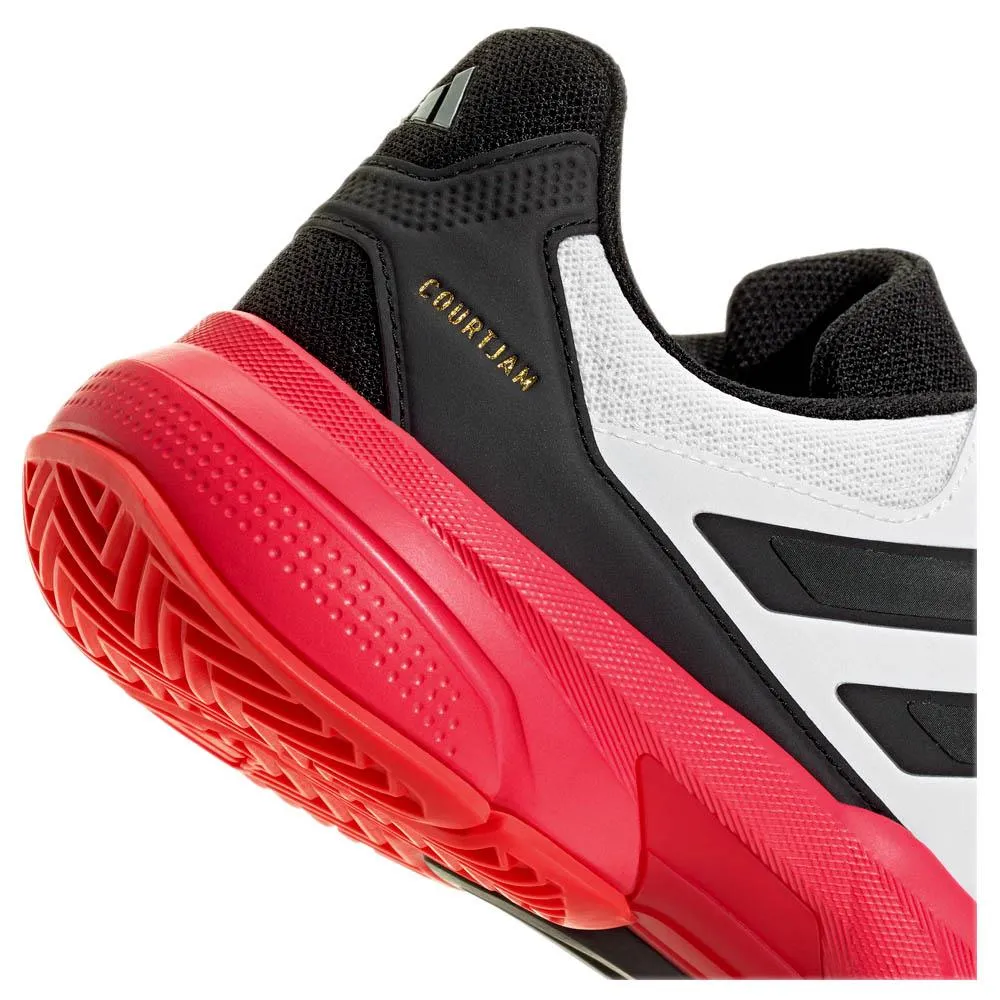 adidas Men's CourtJam Control 3 - White/Lucid Red Impact Absorb