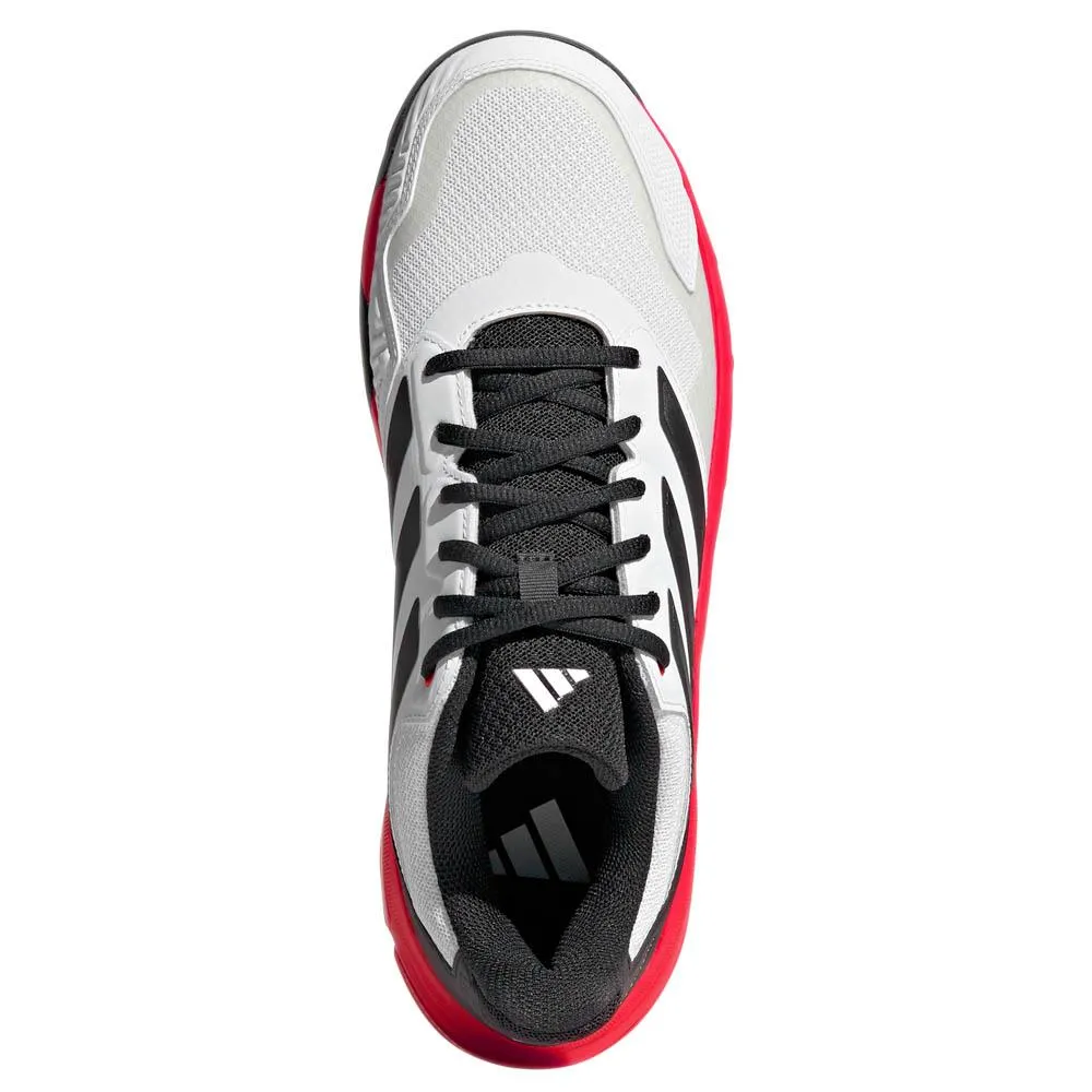 adidas Men's CourtJam Control 3 - White/Lucid Red Reflective details