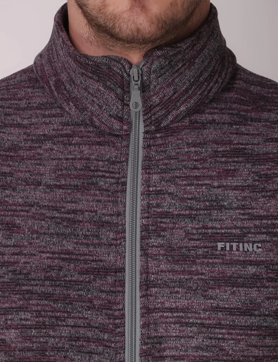 Polish Glow Ultra-Warm Fleece Jacket - Melange Wine