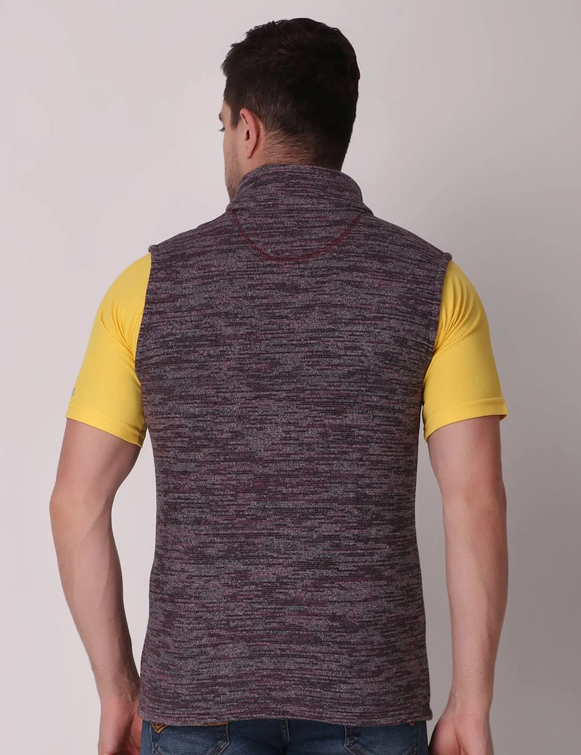 Comfortable Jacket Warm Pullover Ultra-Warm Fleece Jacket - Melange Wine