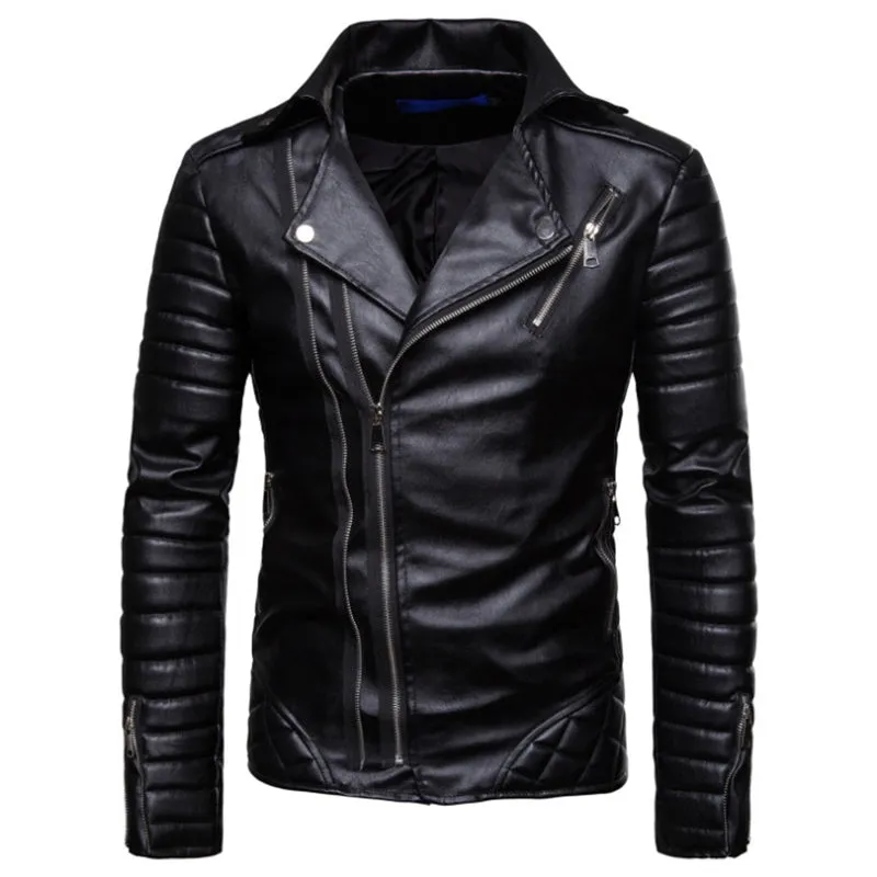 West Louis? Classic Motorcycle Leather Jacket HeatReflective Lining Lightweight Jacket