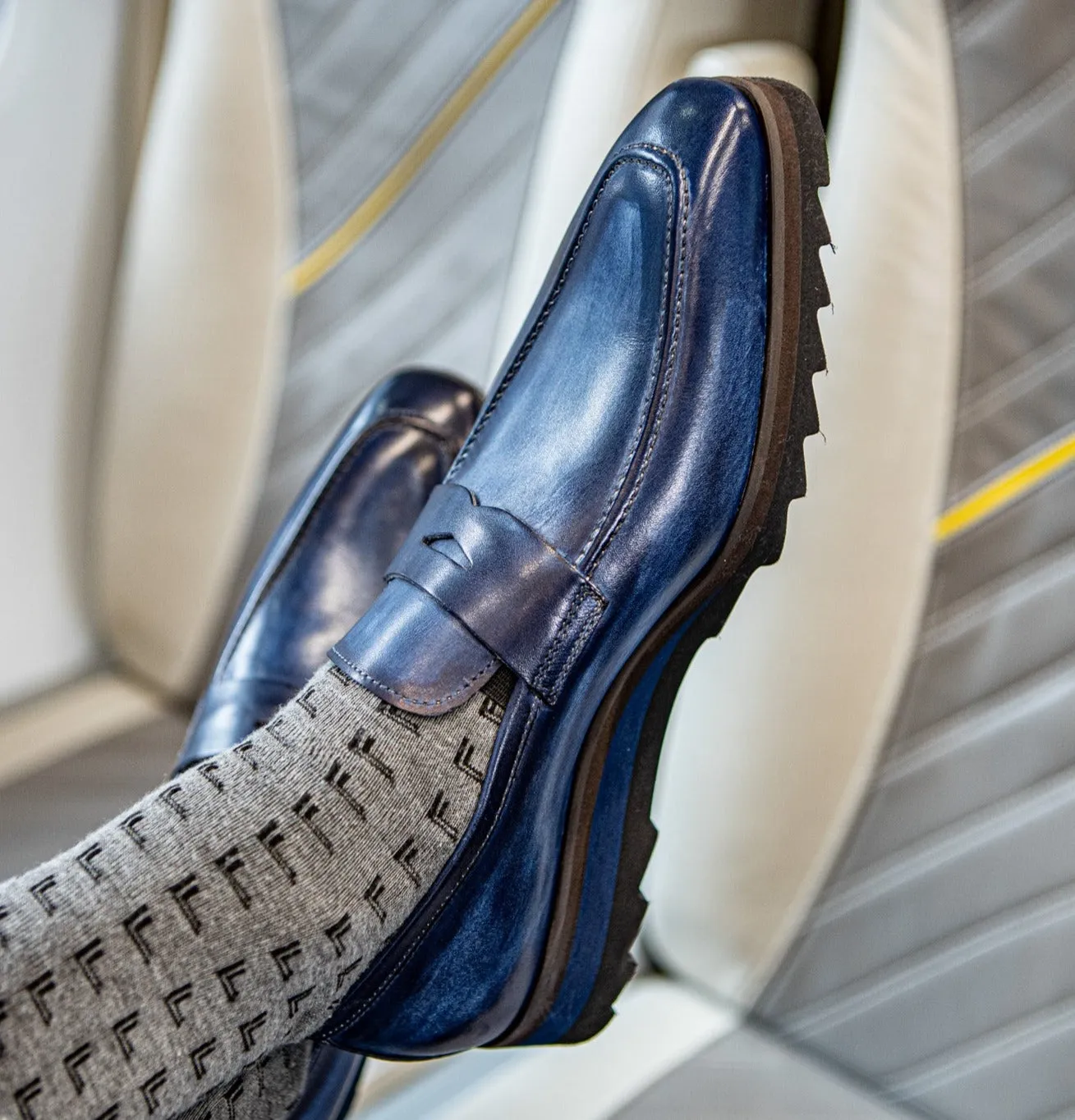 velcro AMBERES SPORT DEEP BLUE LOAFER