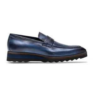 Leather Touch AMBERES SPORT DEEP BLUE LOAFER