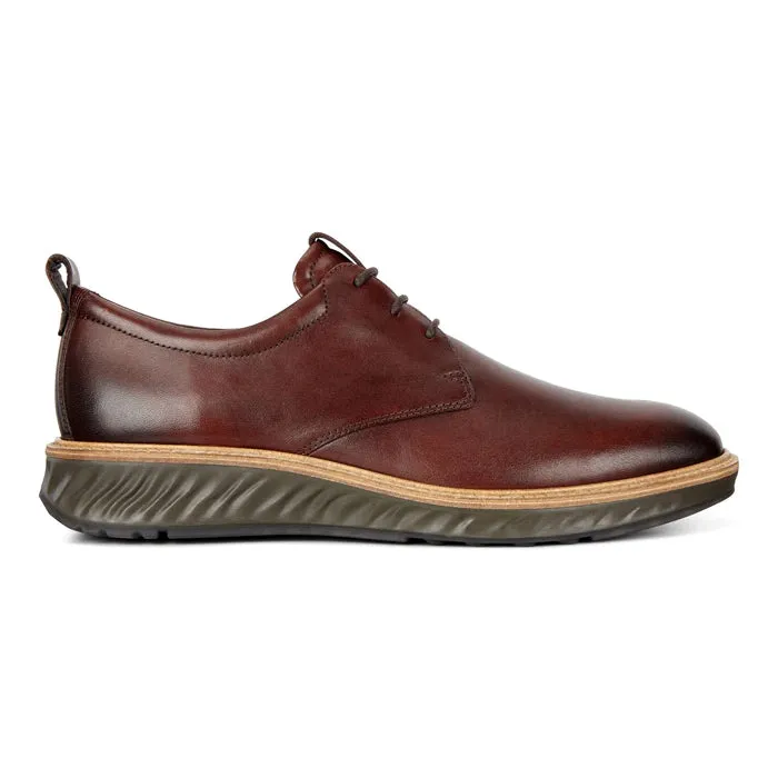 Mens Ecco Hybrid Plain Toe Cognac Comfort Heel Wind Safe