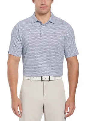 All Day Wear Active Fit Mens Chevron Printed Polo