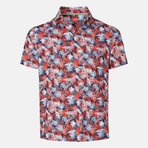 Polo Riccardo - Orange/Blue Stretchable Fit Travel Ready