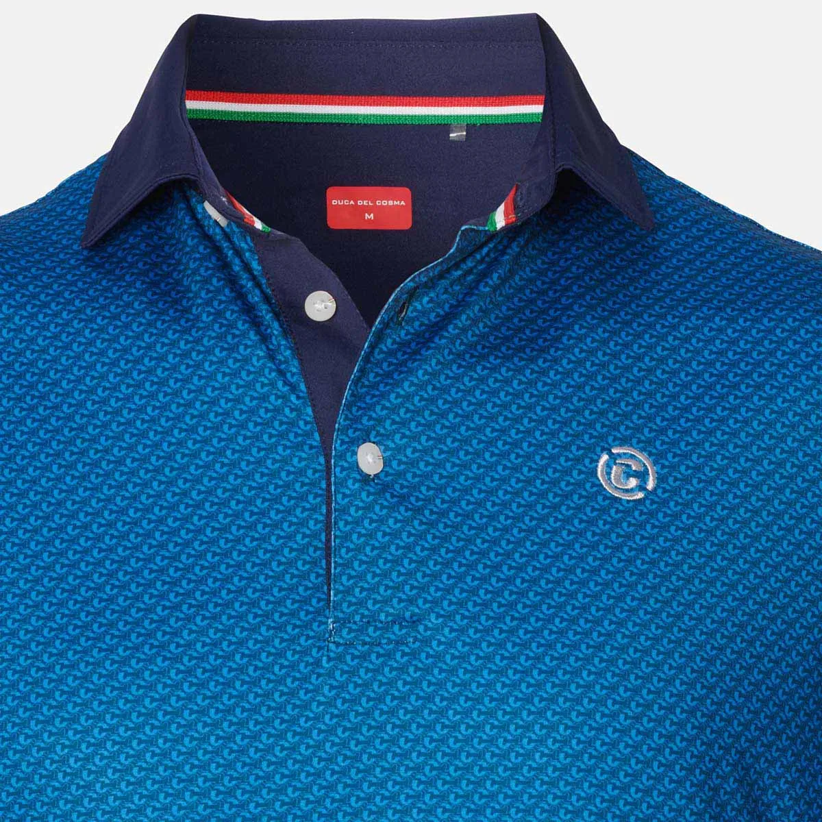 Breathable mesh Polo Rocco - Mid Blue/Navy