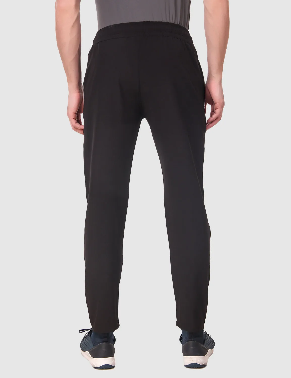 Ultralight Regular Fit Track Pant ?C Black Contoured Panel Design Easy Pack