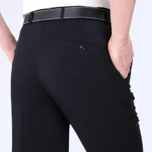 West Louis? Men Silk Elegant Business Pants QuickDry Material
