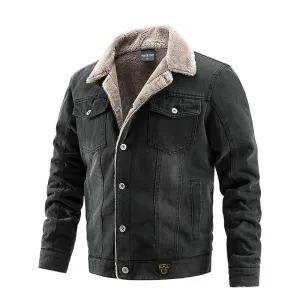 West Louis? American Cowboy Denim Jacket AntiPilling Technology Layered Hem Details