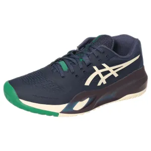 Dynamic Sole Flexible Roll Up Design Asics Men's Gel-Resolution X - 2E Width - Midnight/Cream