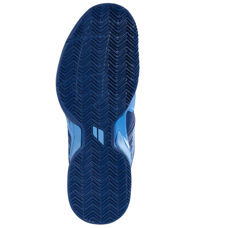 Midfoot Lock Rolling Motion Guide System Babolat Propulse Fury Clay Tennis Shoes - Drive Blue