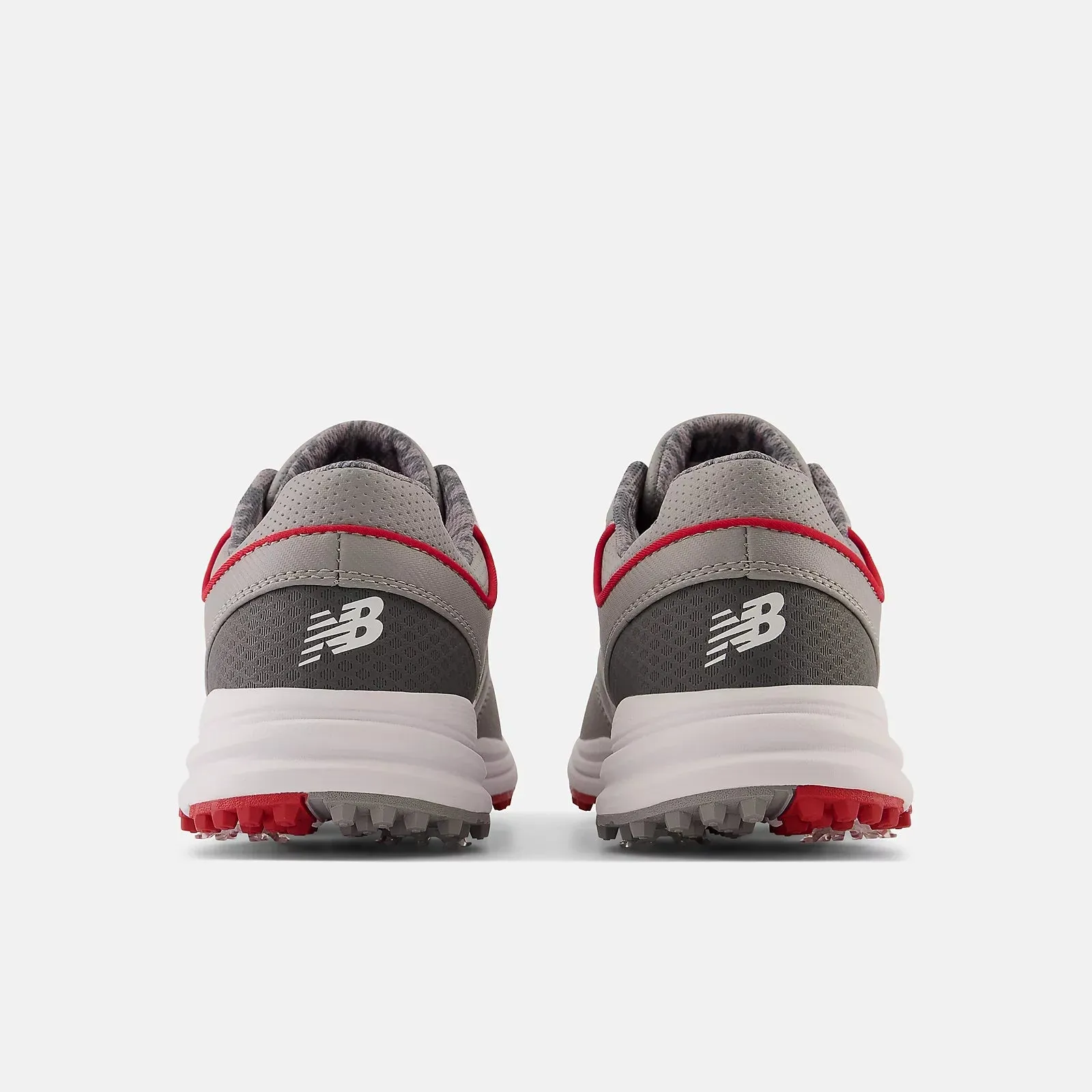 Power Grip New Balance Mens Brighton Golf Shoe - GREY with red