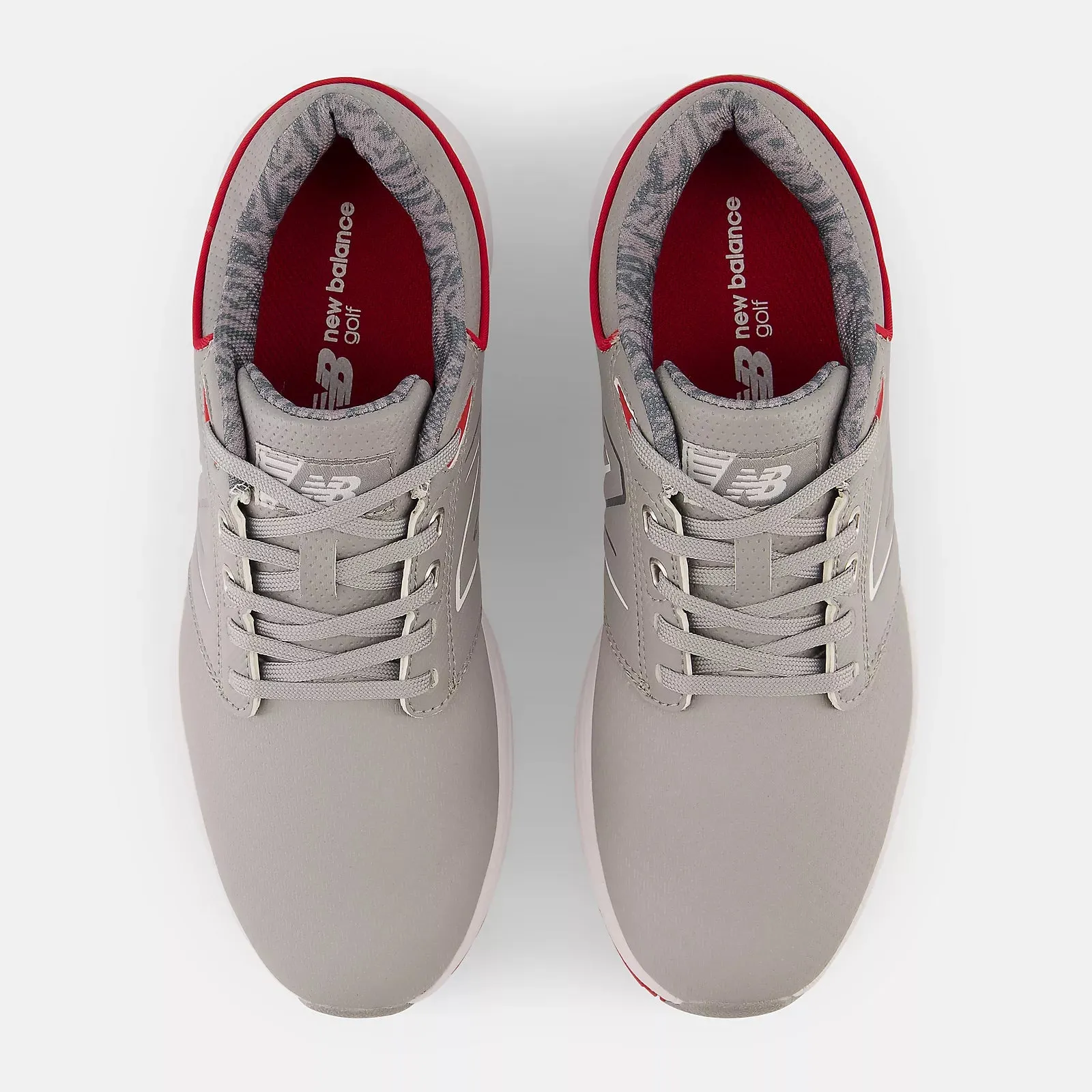 New Balance Mens Brighton Golf Shoe - GREY with red Shock Absorber Heel Stability