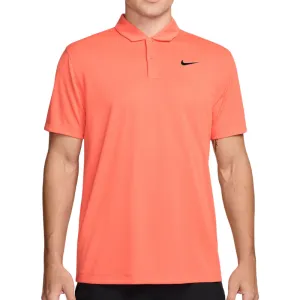 Breathable Polo Nike Court Dri-FIT Men Tennis Polo - LT Wild Mango/Black