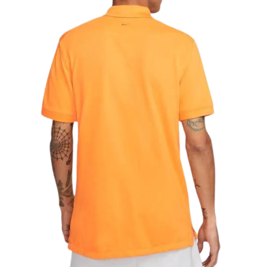 Nike Polo Rafa Men Slim-Fit Polo - Vivid Orange/White/Baltic Blue Quality Fabric