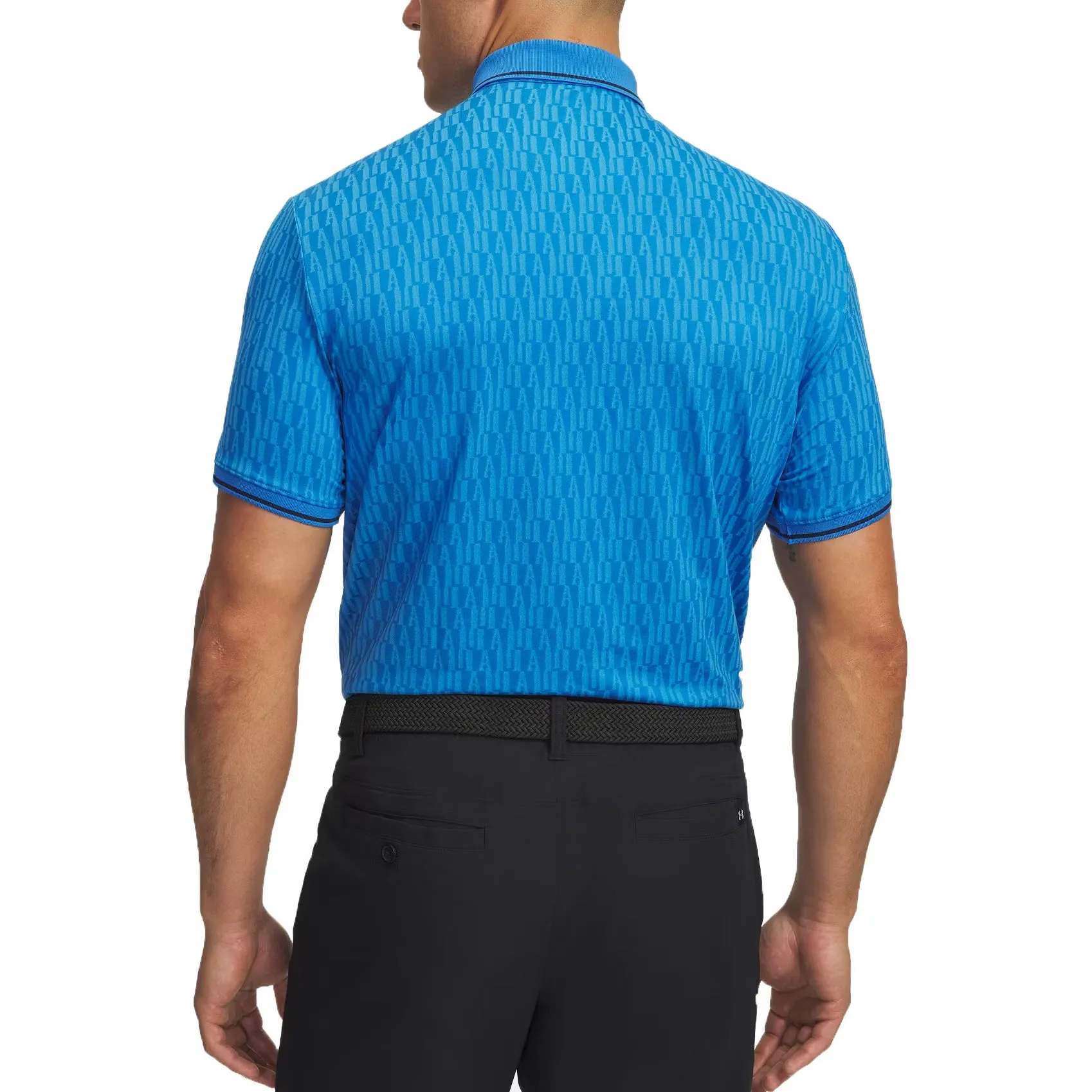 Lightweight Layer Sporty Fashion Under Armour Drive Sport Jacquard Golf Polo Shirt - Blue Atlantis/Midnight Navy