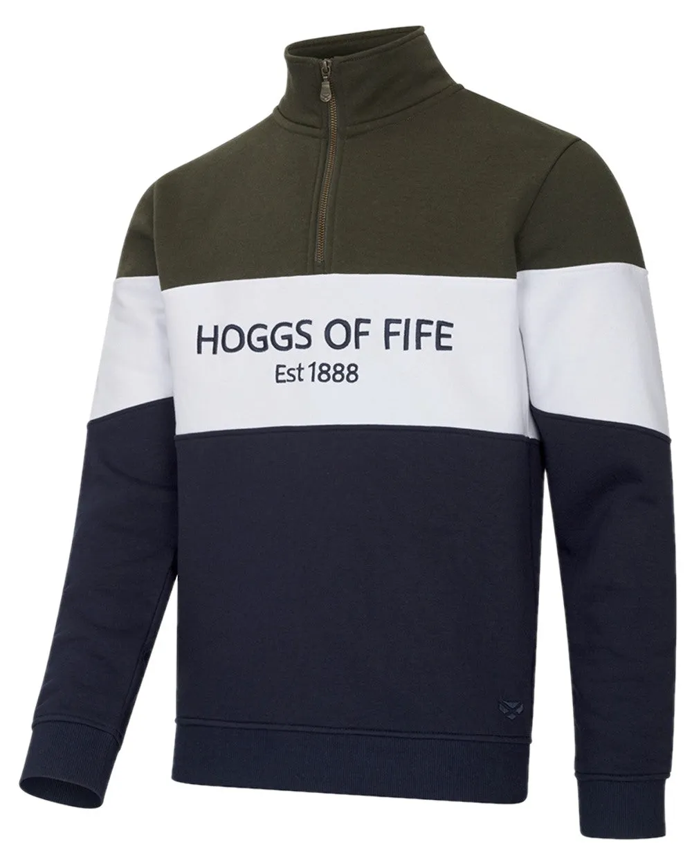 product photography Cold Layer Hoggs of Fife Dumfries 1888 Mens Quarter Zip Sweatshirt