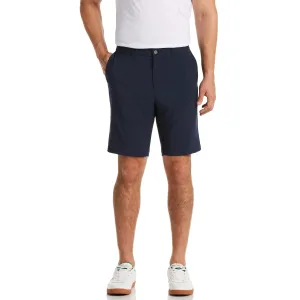 Easy Fit Design Breathable wear Original Penguin Mens Allover Embroidered Pete 9" Golf Short - BLACK IRIS