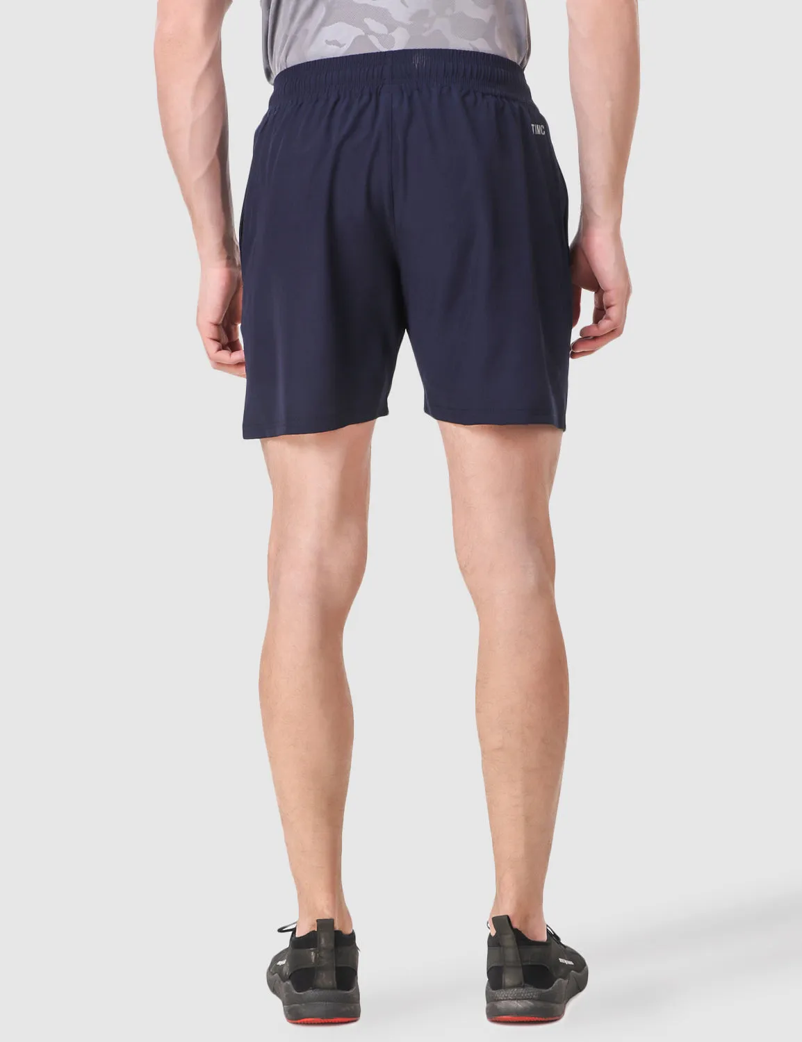 Lace trim Versatile Comfort Shorts with Smart Pockets ?C Navy Blue