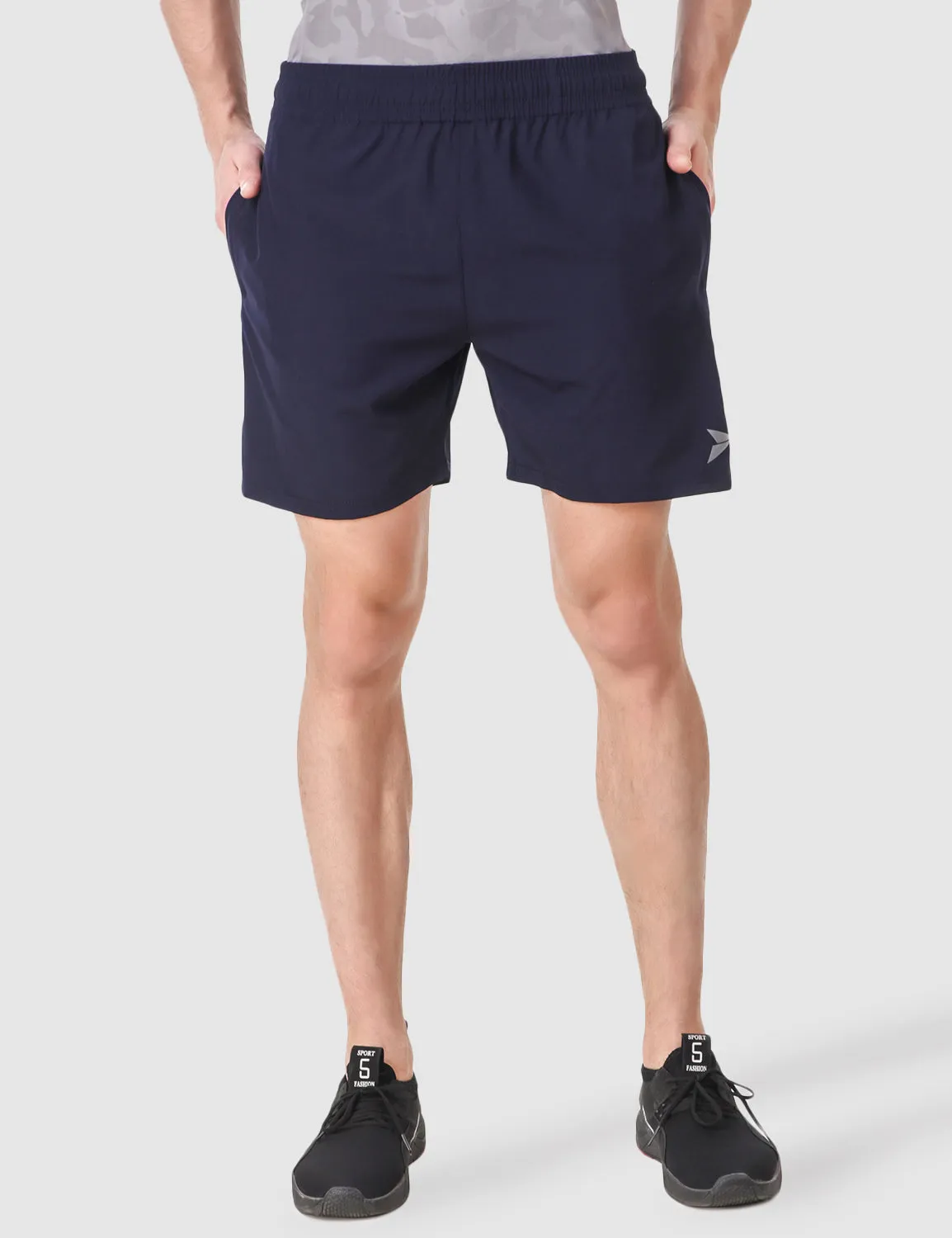 Versatile Comfort Shorts with Smart Pockets ?C Navy Blue Classic Cut
