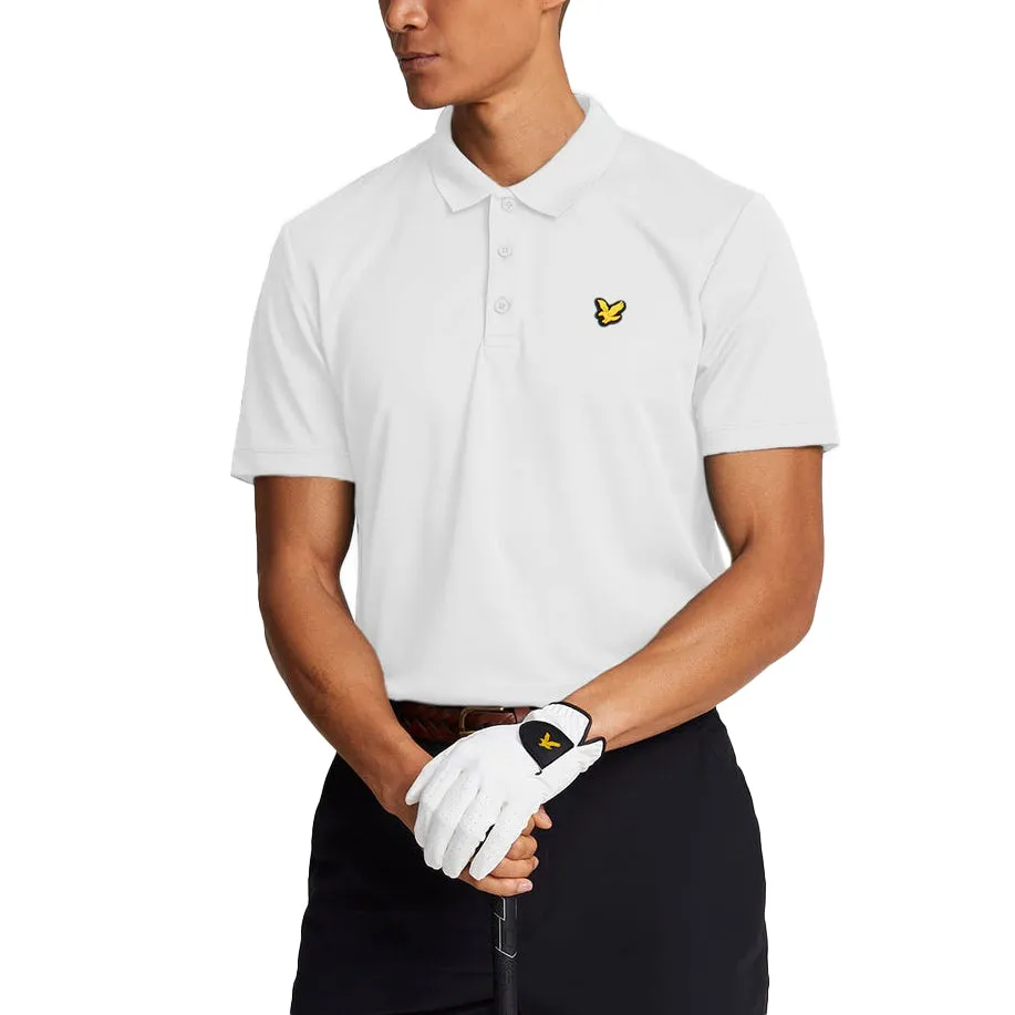 Lyle & Scott Golf Tech Polo Shirt - White Chill Style All Day Fit