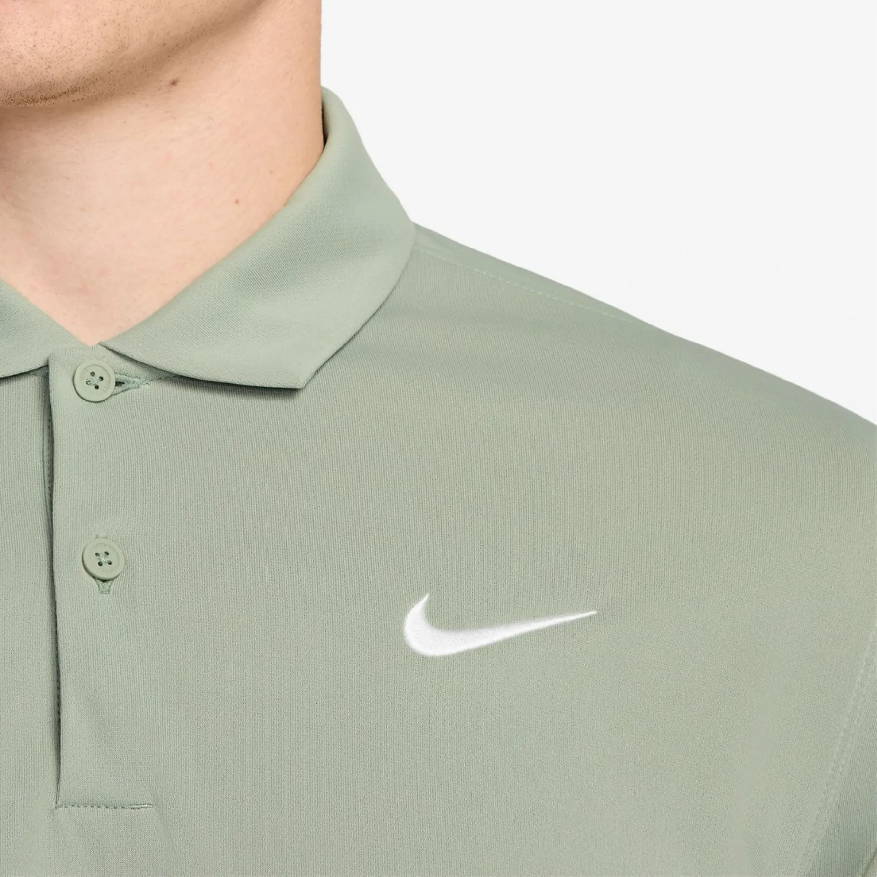 Nike Court Dri-Fit Men Tennis Polo - Jade Horizon/White High-Quality Stitching YarnDyed Construction