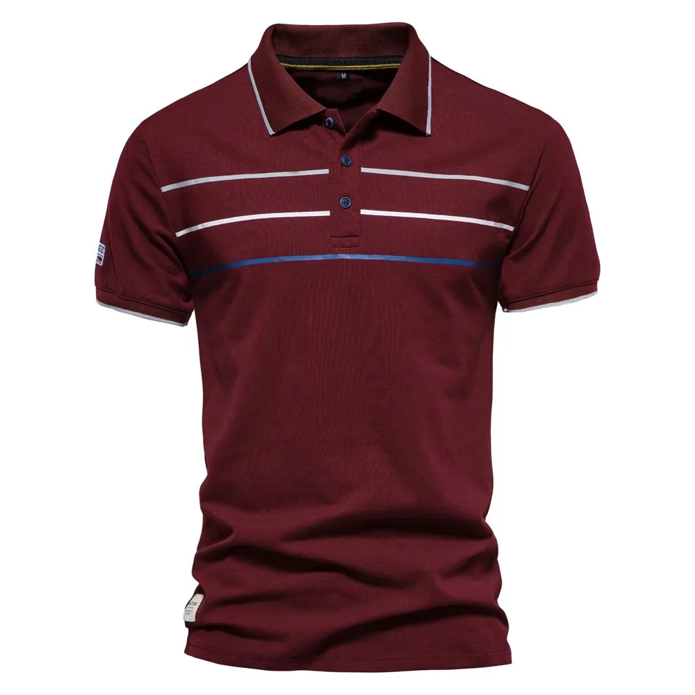 West Louis? Brand Cotton Business Style Polo Shirt ComfortStretch Collar